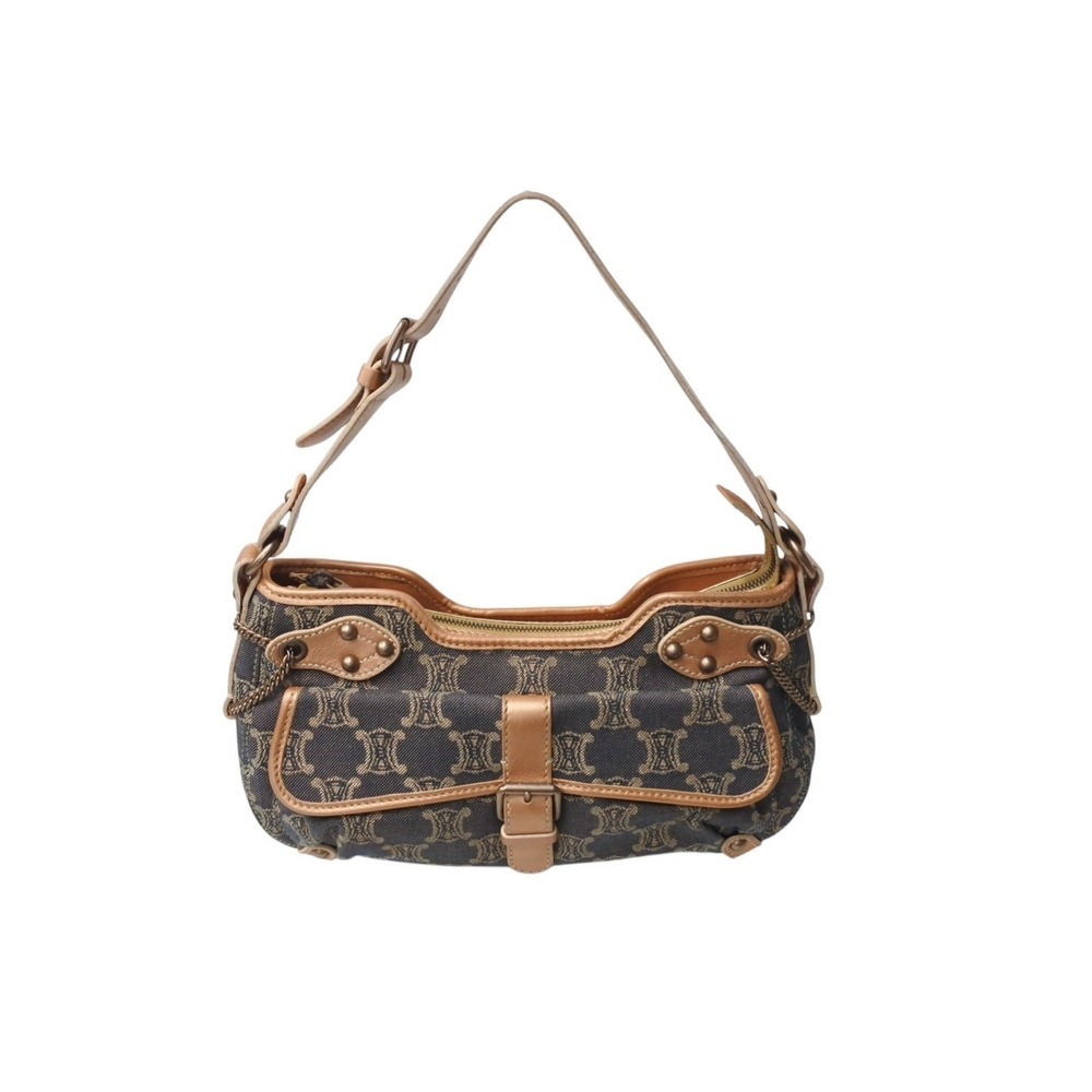Celine denim brown Hobo Shoulder Pink handbag Rose gold blue One bag leather - Picture 2 of 9